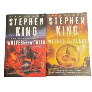 Lot of 2 Stephen King, Dark Tower V, IV, Wolves of the Calla, Wizard and Glass